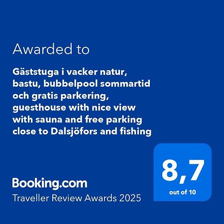 Gaeststuga I Vacker Natur, Bastu, Bubbelpool Sommartid Och Gratis Parkering Naera Ulricehamn Och Lassalyckan, Guesthouse With Nice View With Sauna And Free Parking Close To Dalsjoefors And Fishing Borås Exterior foto